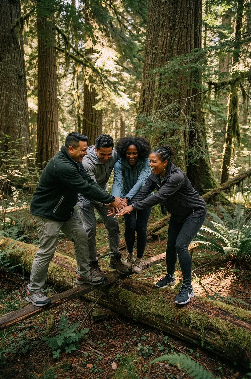 Zrelaksowana osoba korzystająca z kreatywnych zajęć podczas retreatu nad brzegiem jeziora